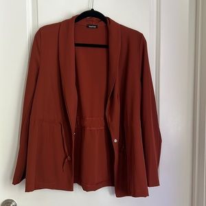 Burgundy/brown silk blazer